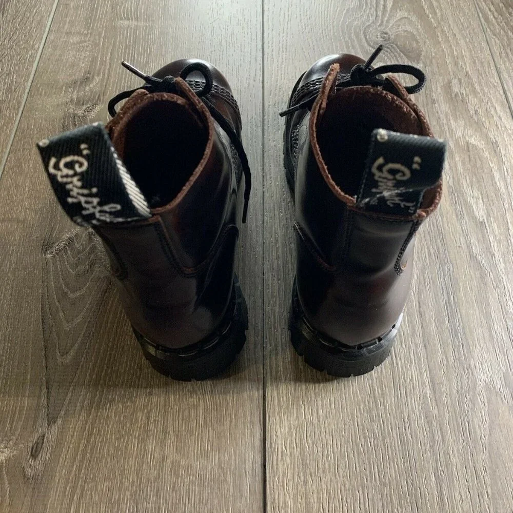 Gripfast Burgundy Patent Leather Boots - Picture 4 of 7